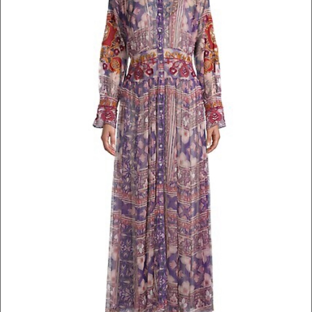 ❤️JOHNNY WAS DUANA EMBROIDERED MESH DRESS💐💐❤️ Most beautiful dress. 2 Medium - Picture 8 of 11